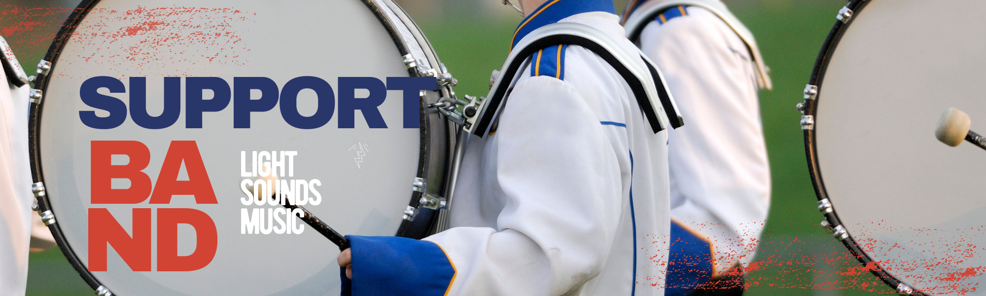 Marching band with drums 